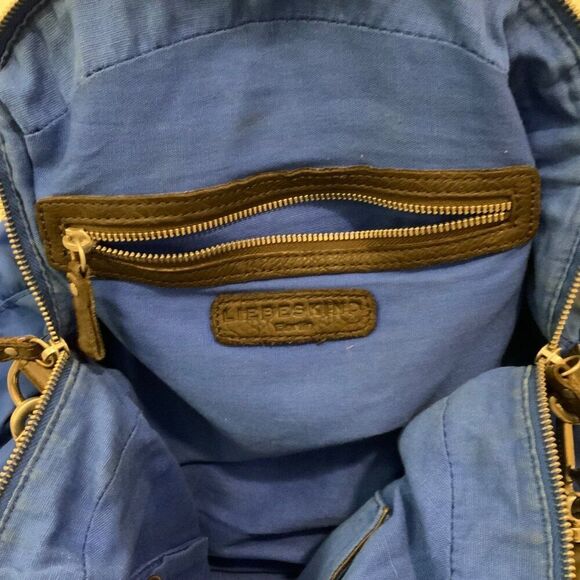 Liebeskind Blue Nylon Handbag With Detachable Leather Strap & Dual Handles - Picture 10 of 13